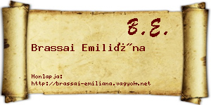 Brassai Emiliána névjegykártya